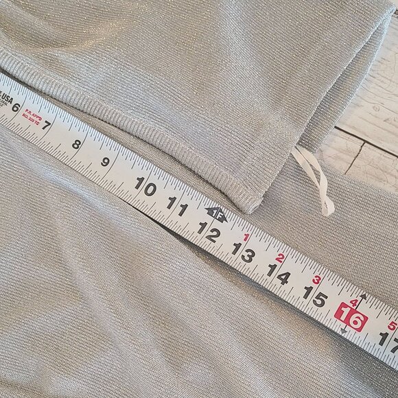 Vtg Dave & Johnny Y2K Metallic Silver Dress and Jacket Bodycon Prom Dance Glam - Picture 7 of 10